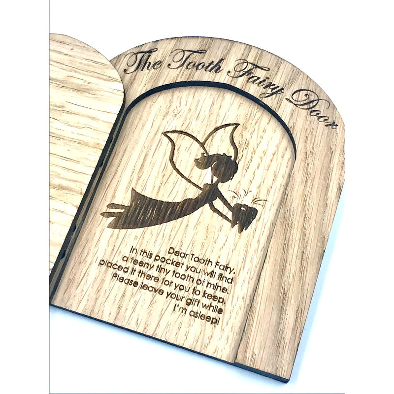 The Irish Folklore Collection Yellow Wooden Tooth Fairy Door